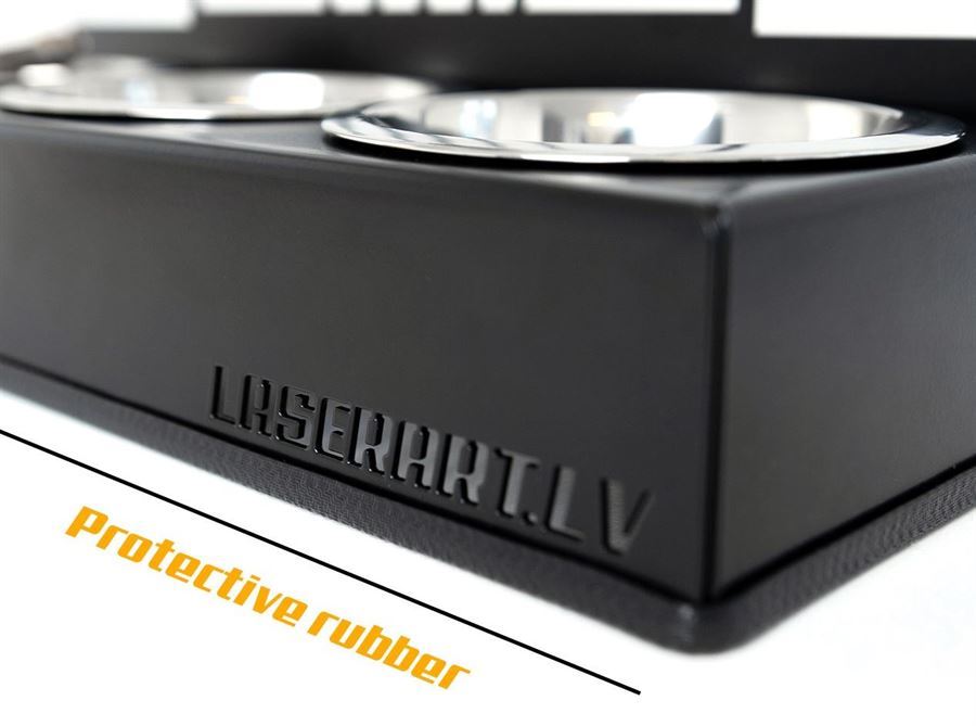 2-Bowl Dog Feeder, Swedish Vallhunds Dog breed, Raised Feeding Station