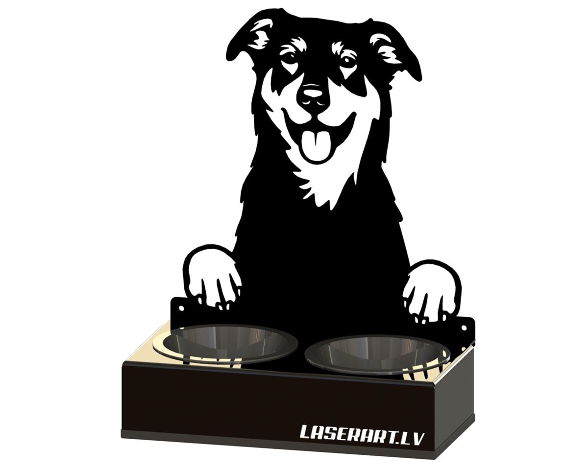 2-Bowl Dog Feeder, Beaucerons Dog breed, Raised Feeding Station